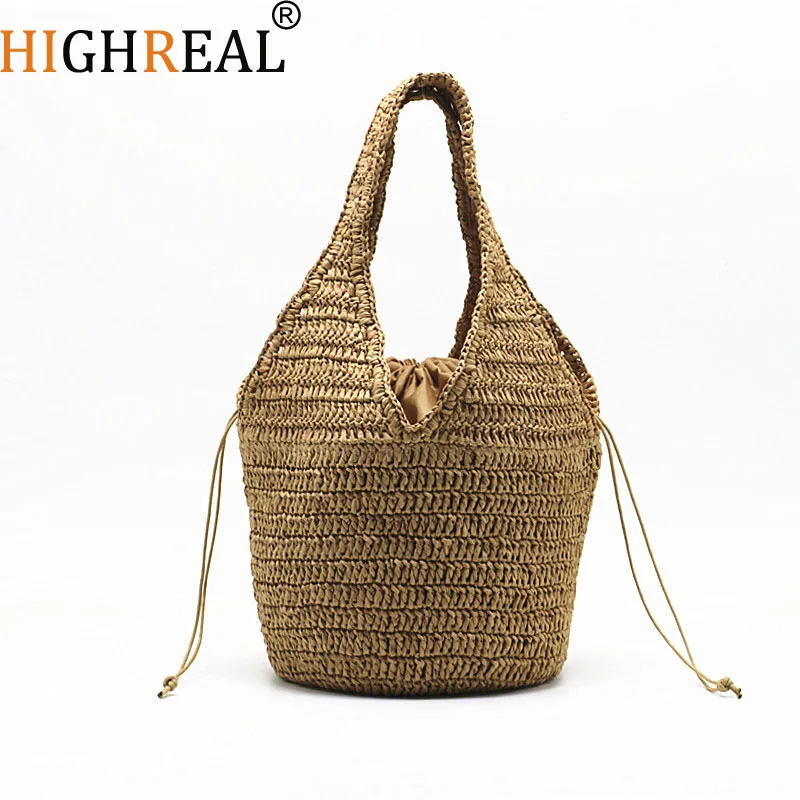 Women Straw Tote Handbag Large Capacity Shoulder Bag Solid Color Crochet Beach Handbag Ladies Summer Daily Bag
Women Straw Tote Handbag Large Capacity Shoulder Bag Solid Color Crochet Beach Handbag Ladies Summer Daily Bag