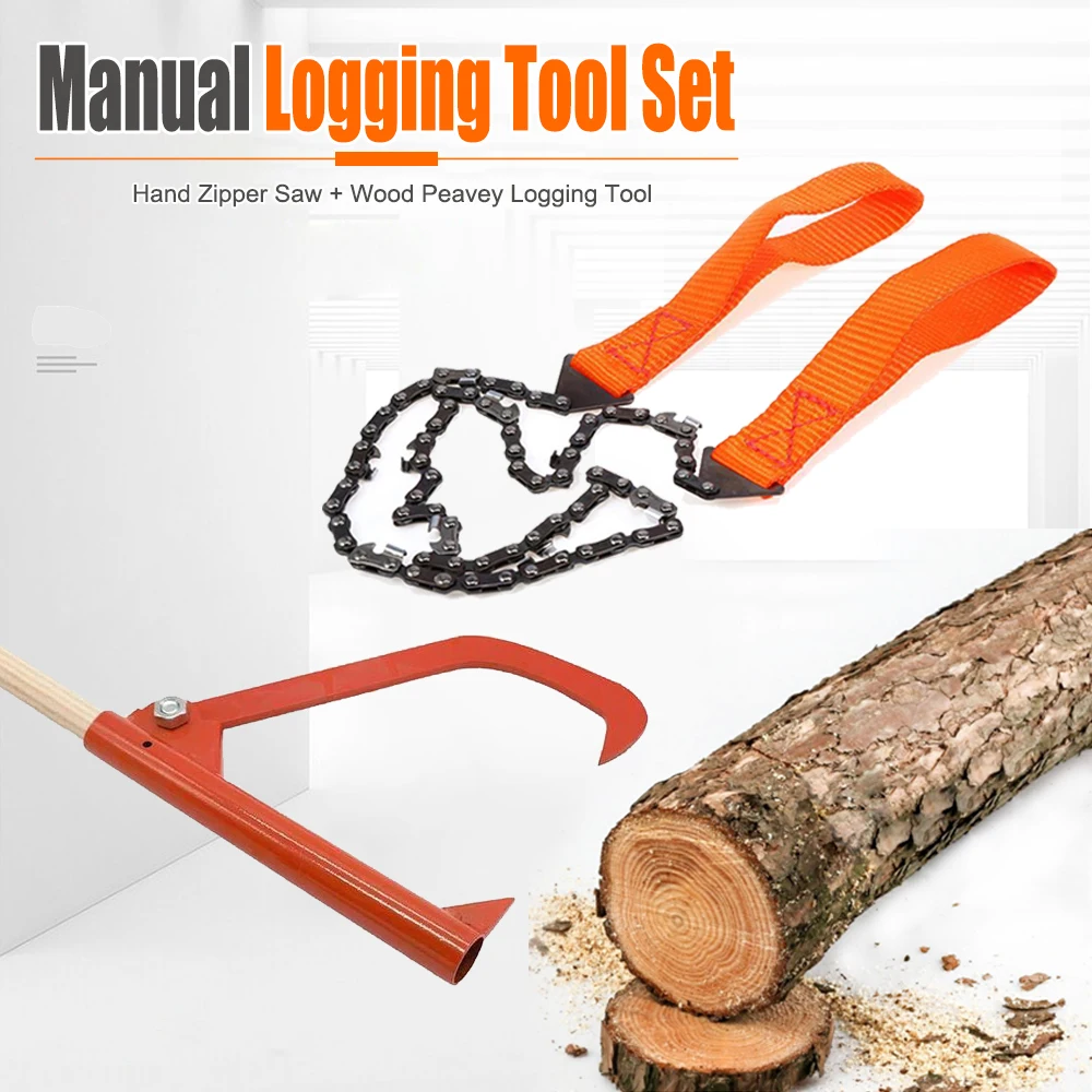 Manual Logging Tool Set Hand Zipper Chain Saw + Wood Peavey Hook for Outdoor Camping Tree Cutting
Manual Logging Tool Set Hand Zipper Chain Saw + Wood Peavey Hook for Outdoor Camping Tree Cutting