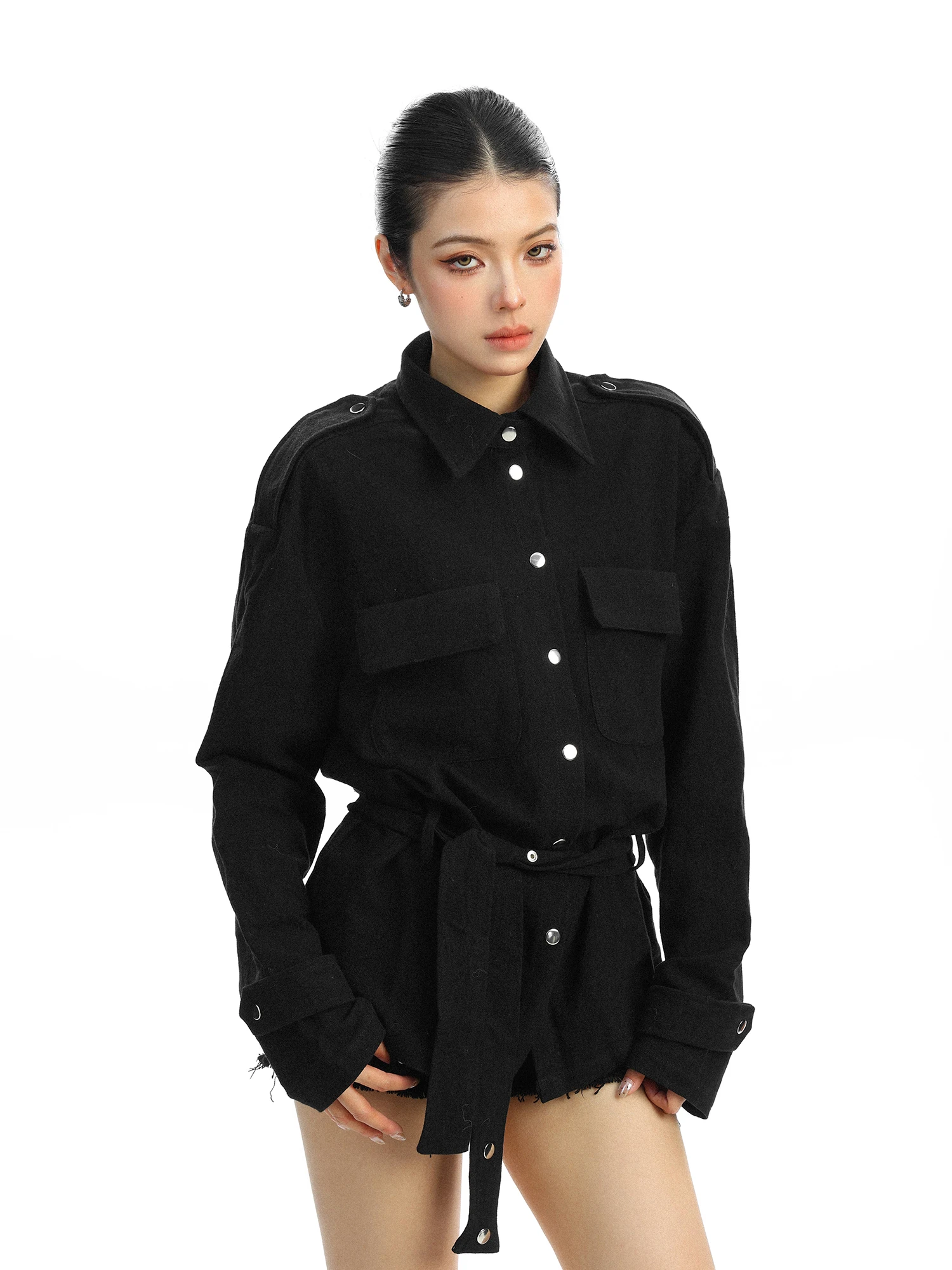 Biggold Casual Style Loose Fit Women's Jacket with Waist Cinching Tie Belted Stand Collar Short Outerwear in Color
Biggold Casual Style Loose Fit Women's Jacket with Waist Cinching Tie Belted Stand Collar Short Outerwear in Color