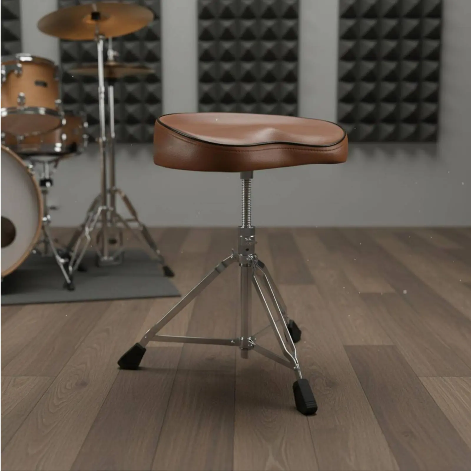 Saddle Drum Throne Thickened Padding Adjustable Drummer Seat Leather Drum Kit Stool for Stage Performance, Practice Practice
Saddle Drum Throne Thickened Padding Adjustable Drummer Seat Leather Drum Kit Stool for Stage Performance, Practice Practice