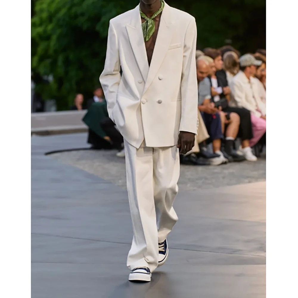 Fashion Men's Suits Double Breasted Peak Lapel 2 Piecs Jacket Pants Social Party Work Commute Banquet Custom
Fashion Men's Suits Double Breasted Peak Lapel 2 Piecs Jacket Pants Social Party Work Commute Banquet Custom