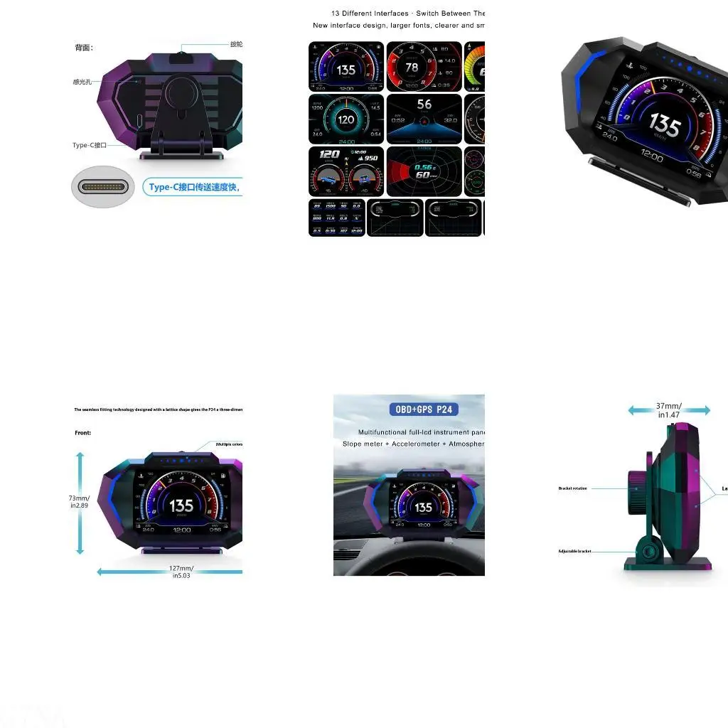 G7NA Vehicle HUD Projector With OBD2 Scanner Navigation 3.5Inch Color Screen Multiple Alerts System Tilt Detection
G7NA Vehicle HUD Projector With OBD2 Scanner Navigation 3.5Inch Color Screen Multiple Alerts System Tilt Detection