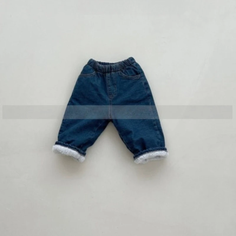 Childrens Fleece-Lined Jeans Winter 2025 New Kids Solid Color Simple Thickened Warm Korean Fashion Straight-Leg Pants
Childrens Fleece-Lined Jeans Winter 2025 New Kids Solid Color Simple Thickened Warm Korean Fashion Straight-Leg Pants