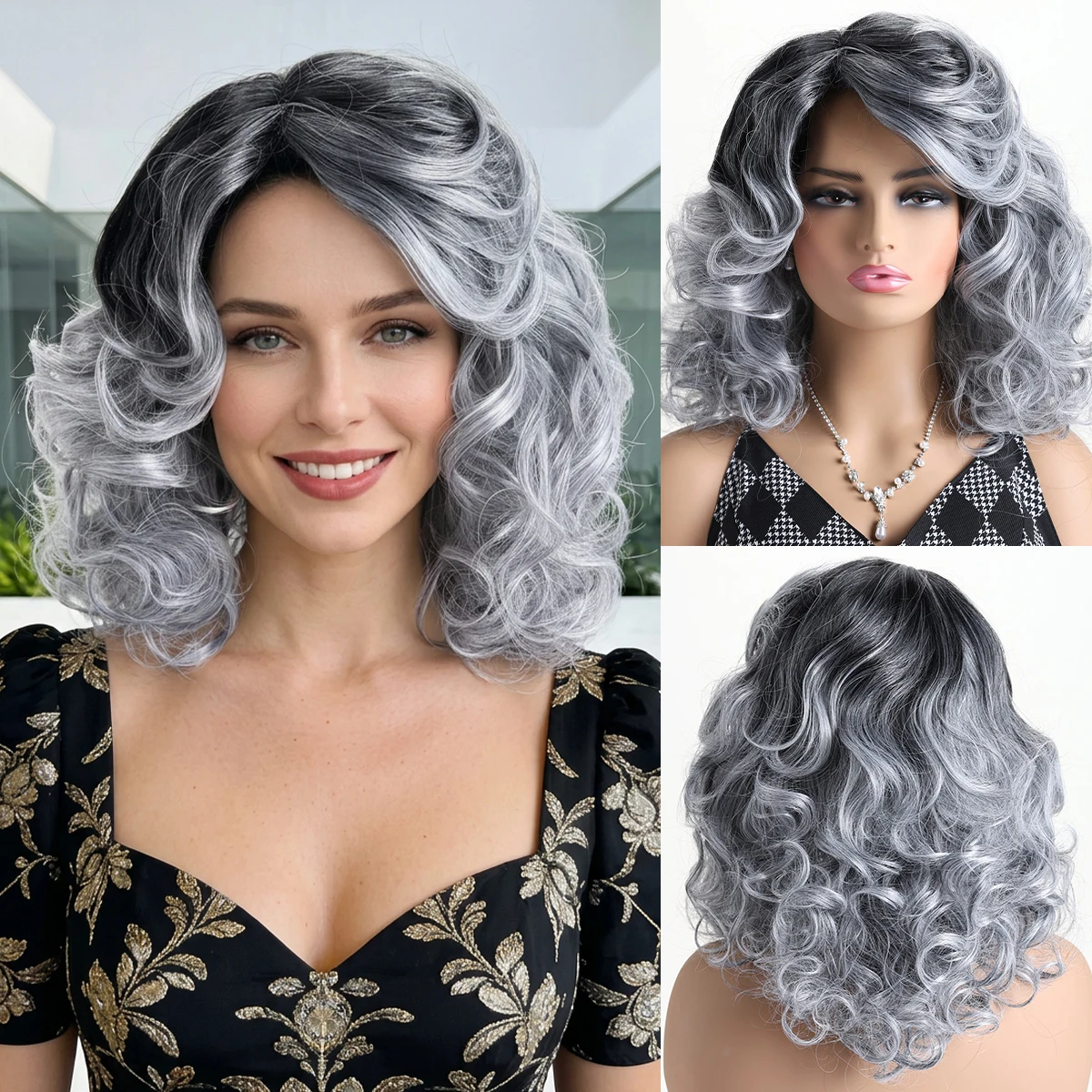 Women Mixed Tone Curly Synthetic Wig, Suitable For Daily, Christmas, Music And Party Wear, Rose Net Cap With Adjustable Clips
Women Mixed Tone Curly Synthetic Wig, Suitable For Daily, Christmas, Music And Party Wear, Rose Net Cap With Adjustable Clips