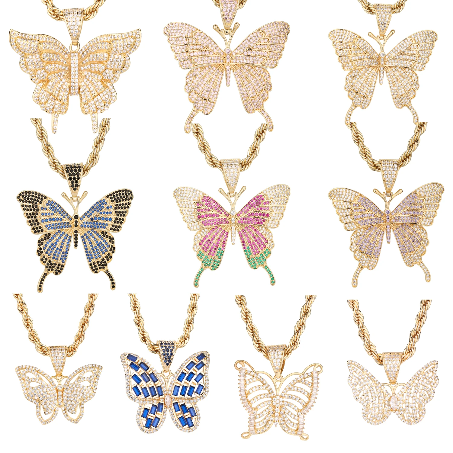 Fashion 14K Gold-Plated Brass Simple Exquisite Variety of Butterfly Pendants Women's Jewelry Free Shipping Ltem Support Wholesal
Fashion 14K Gold-Plated Brass Simple Exquisite Variety of Butterfly Pendants Women's Jewelry Free Shipping Ltem Support Wholesal