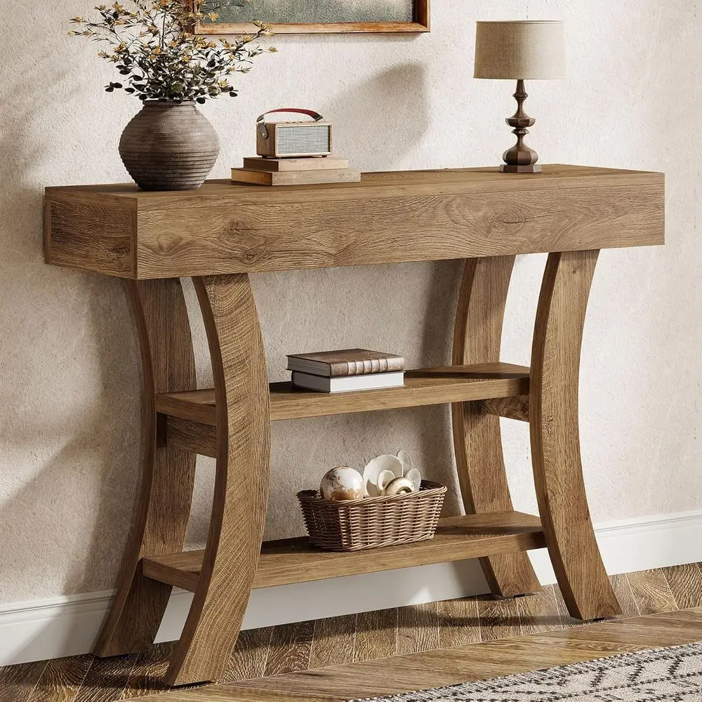 41" Small ole Table or Entryway, 3-Tier Narrow Rustic Soa Table with Storage Shelves and Curved e or Living Room, Entry, Hallway
41" Small ole Table or Entryway, 3-Tier Narrow Rustic Soa Table with Storage Shelves and Curved e or Living Room, Entry, Hallway