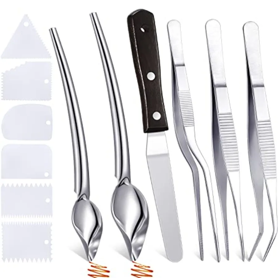 12 Pcs Chef Plating Tools Plating Drizzle Spoons Cooking Tweezers Culinary Precision Stainless Steel Drawing Spoons Plastic Dou
12 Pcs Chef Plating Tools Plating Drizzle Spoons Cooking Tweezers Culinary Precision Stainless Steel Drawing Spoons Plastic Dou