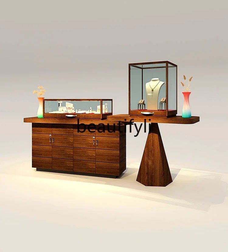 Retro display cabinet Zhongdao glass jewelry store jade boutique medieval jewelry cabinet customization
Retro display cabinet Zhongdao glass jewelry store jade boutique medieval jewelry cabinet customization