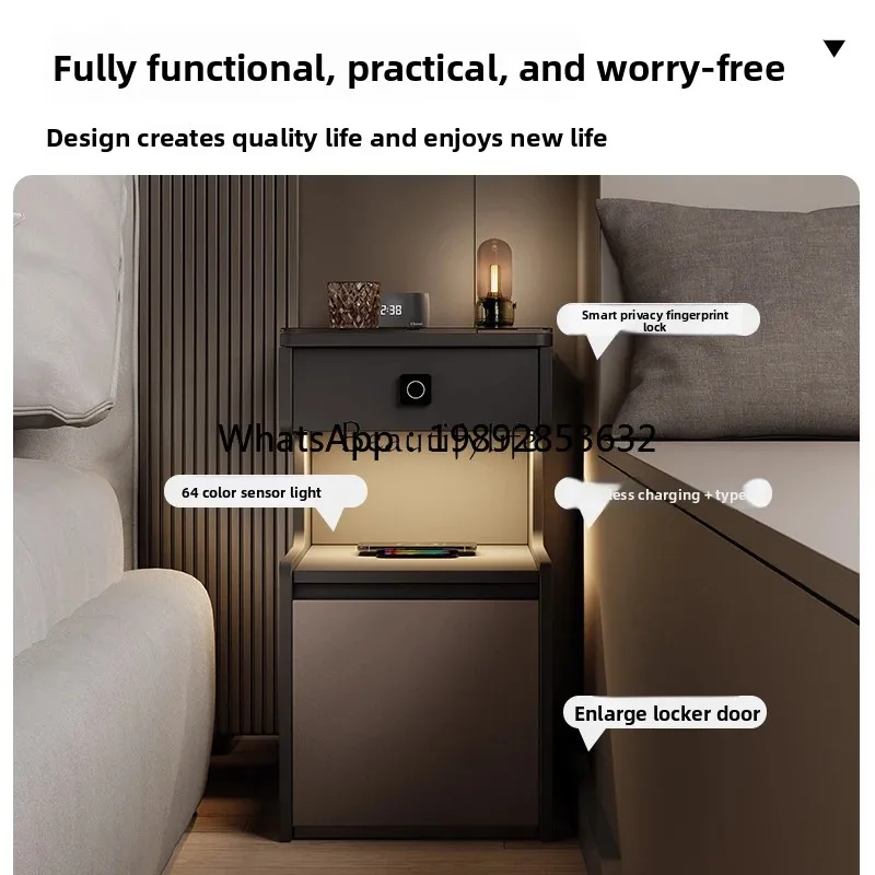 D24- Italian minimalist ultra-narrow smart bedside storage cinet wireless charging with light
D24- Italian minimalist ultra-narrow smart bedside storage cinet wireless charging with light