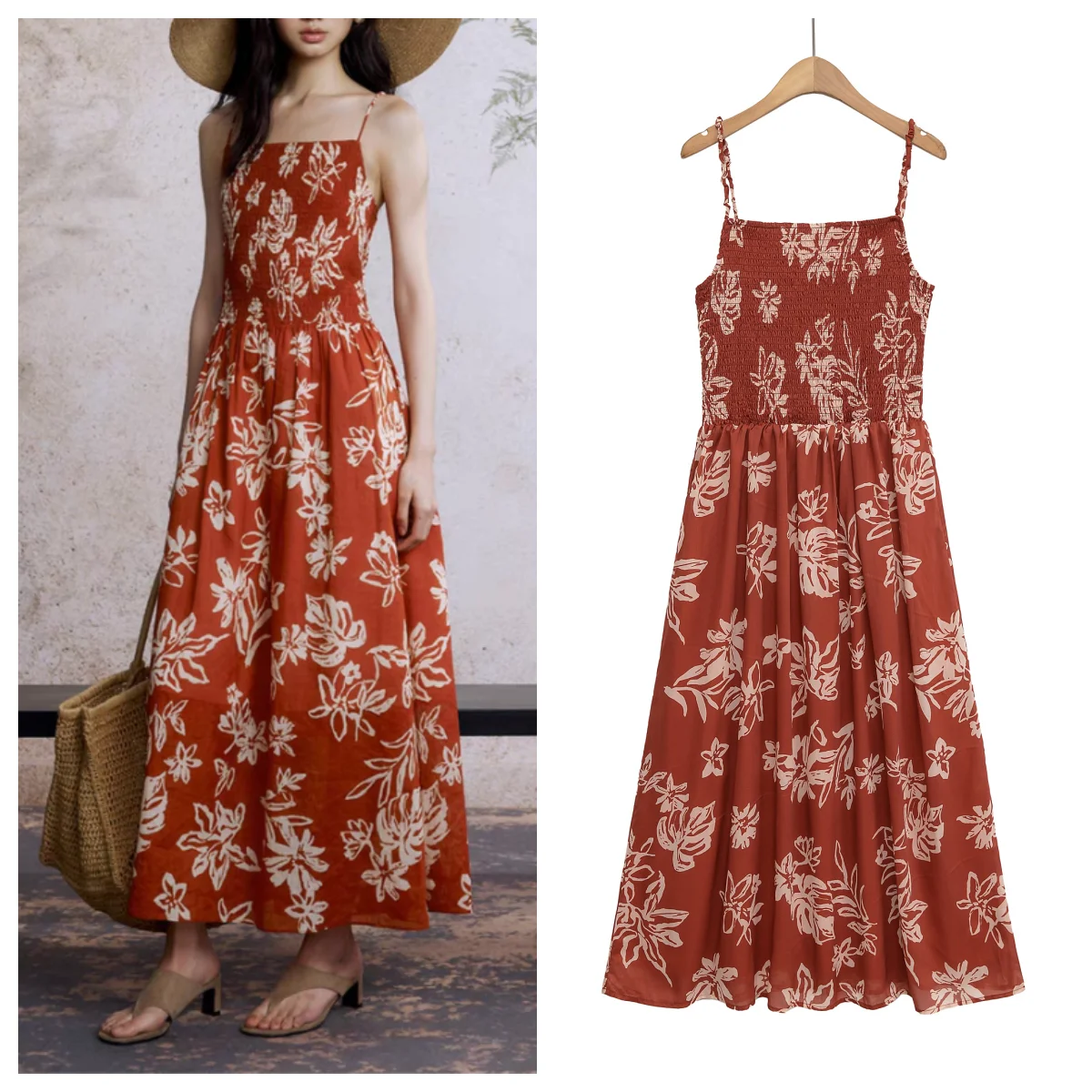 European and American style new printed elastic slim suspender dress holiday style floral dress
European and American style new printed elastic slim suspender dress holiday style floral dress