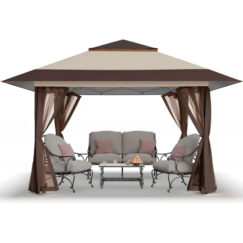 13x13 Up Gazebo Canopy Tent, Outdoor Patio Shelter with Wheeled Carry Bag, Easy Setup Gazebo Backyard Lawn Deck, Beige &
13x13 Up Gazebo Canopy Tent, Outdoor Patio Shelter with Wheeled Carry Bag, Easy Setup Gazebo Backyard Lawn Deck, Beige &