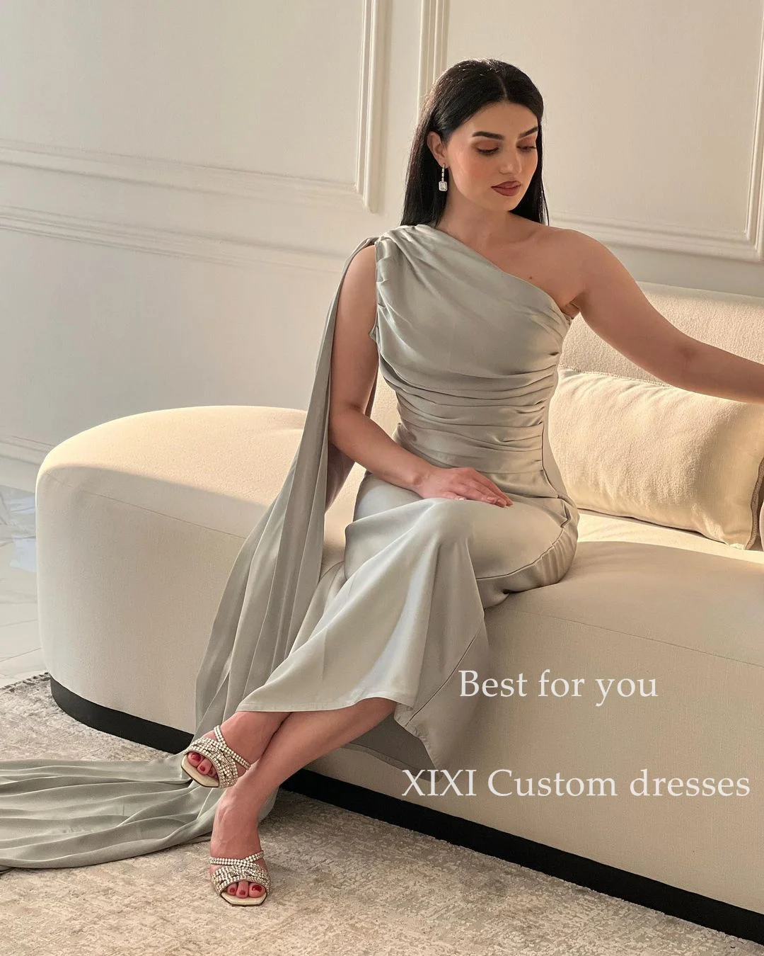 XIXI A-Line One-Shoulder Floor-Length Long Sleeveless Evening Dresses Wedding Dress Vestidos Para Eventos Especiales Elegant
XIXI A-Line One-Shoulder Floor-Length Long Sleeveless Evening Dresses Wedding Dress Vestidos Para Eventos Especiales Elegant