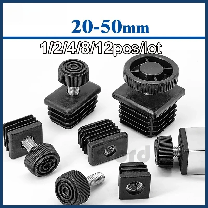 M8 Black Square / Round Plastic Pipe Plugs Adjustable Screw Foot Pad Furniture Leg Cover End Caps 20 22 25 28 30 32 35 40 50mm
M8 Black Square / Round Plastic Pipe Plugs Adjustable Screw Foot Pad Furniture Leg Cover End Caps 20 22 25 28 30 32 35 40 50mm