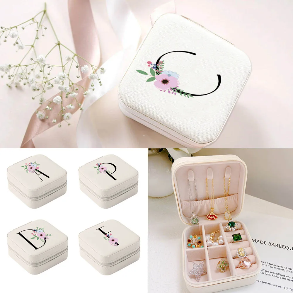 Portable Jewelry Storage Box Candy Color Flower and Black Letter Jewelry Case Earrings Necklace Ring Jewelry Organizer Display
Portable Jewelry Storage Box Candy Color Flower and Black Letter Jewelry Case Earrings Necklace Ring Jewelry Organizer Display