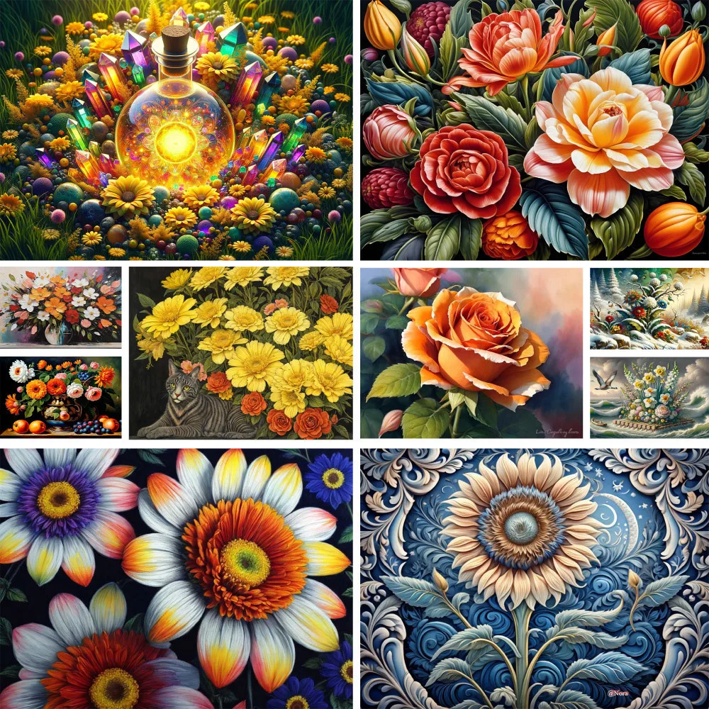 Flowers Sunflower Rose Pre-Printed Cross-Stitch Patterns Embroidery Hobby Needlework Handmade Painting Gift Room Decor Jewelry
Flowers Sunflower Rose Pre-Printed Cross-Stitch Patterns Embroidery Hobby Needlework Handmade Painting Gift Room Decor Jewelry