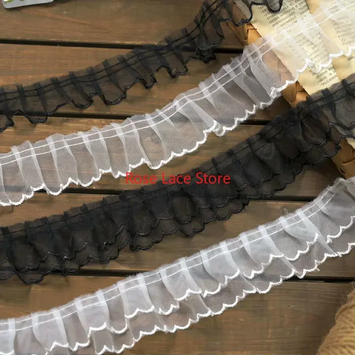 5 yards Double layer Ruffles Lace Trim, wavy edge Pleated Tulle Lace Trim for Wedding Dress, Girl dress,Collar sleeves lace trim
5 yards Double layer Ruffles Lace Trim, wavy edge Pleated Tulle Lace Trim for Wedding Dress, Girl dress,Collar sleeves lace trim