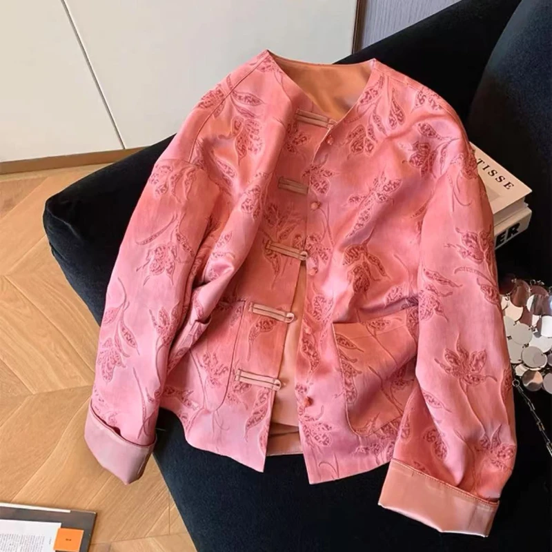2025 Spring Fall Women Chinese Tang Costume Floral Pattern Coat , Vintage Imitation Silk Coats for Woman Clothing
2025 Spring Fall Women Chinese Tang Costume Floral Pattern Coat , Vintage Imitation Silk Coats for Woman Clothing