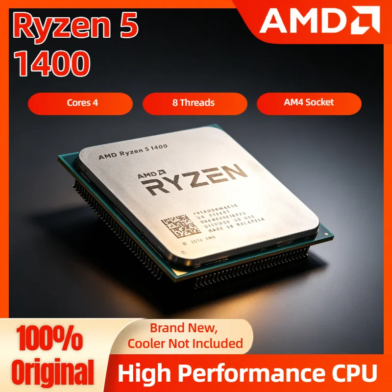 Without Package AMD R5 1400 Ryzen 5 1400 4-Core 8-Thread 3.4 GHz CPU Unlocked Desktop Processor Socket AM4 Gaming CPU
Without Package AMD R5 1400 Ryzen 5 1400 4-Core 8-Thread 3.4 GHz CPU Unlocked Desktop Processor Socket AM4 Gaming CPU