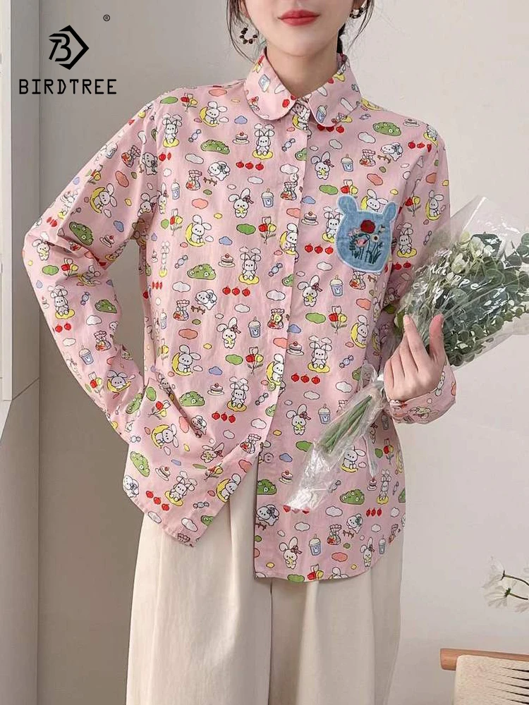 Новая женская хлопковая рубашка с длинным рукавом Весна 2026, с отложным воротником и принтом кролика, свободная блузка в стиле Mori Girl, омолаживающий эффект, T62490CC
Новая женская хлопковая рубашка с длинным рукавом Весна 2026, с отложным воротником и принтом кролика, свободная блузка в стиле Mori Girl, омолаживающий эффект, T62490CC