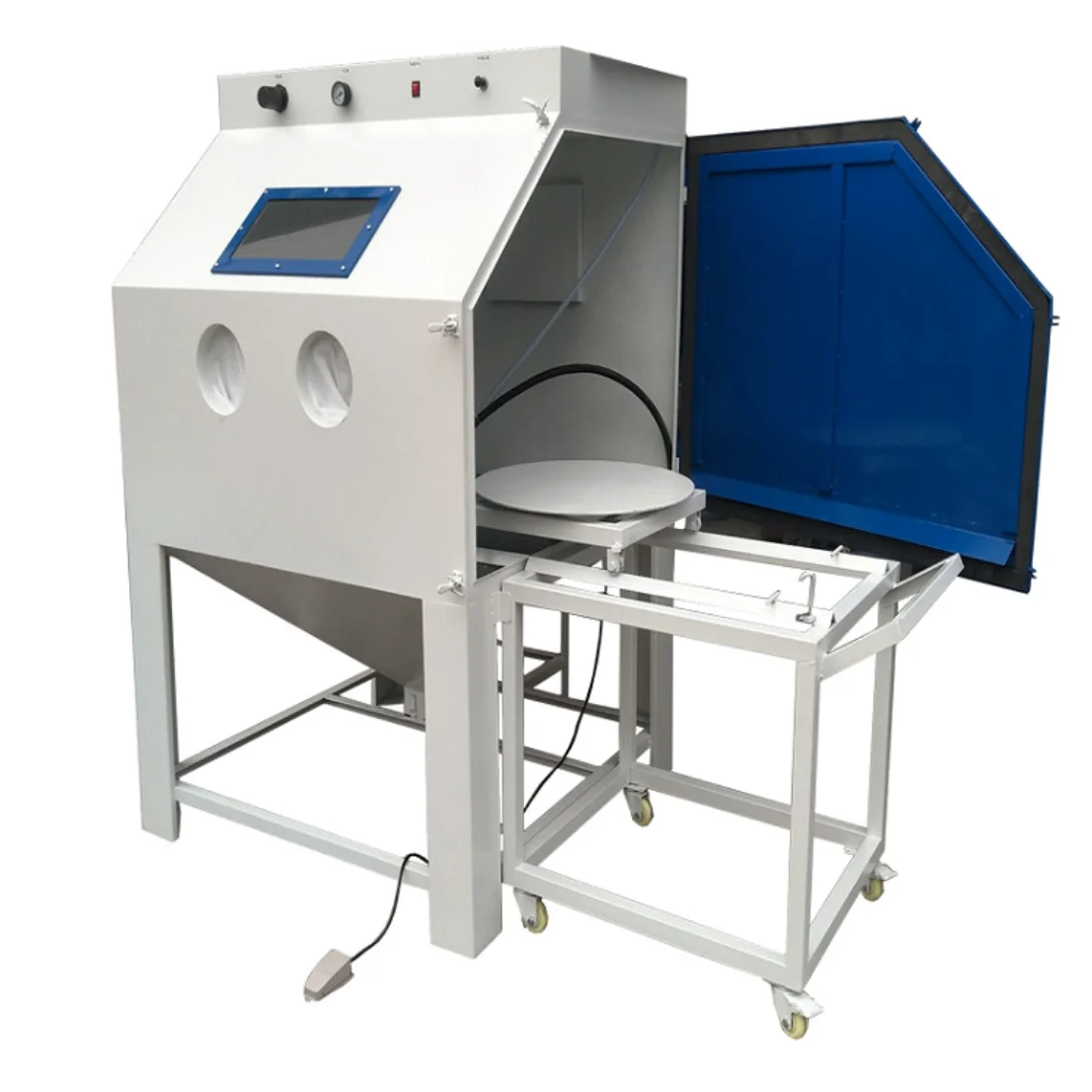 7.5KW Cabinet Sandblaster, Manual Side & Front Opening Sandblasting Machine
7.5KW Cabinet Sandblaster, Manual Side & Front Opening Sandblasting Machine