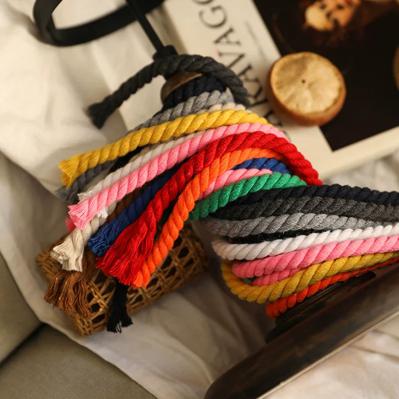 10Meters 5/8/12/20mm Colored Rope 3 Shares Twisted String Cotton Cord Handmade Braided Macrame Ropes Sewing Hanging Woven Cords
10Meters 5/8/12/20mm Colored Rope 3 Shares Twisted String Cotton Cord Handmade Braided Macrame Ropes Sewing Hanging Woven Cords