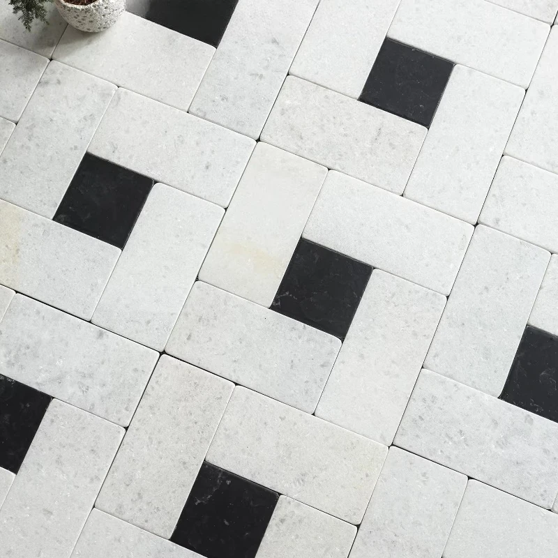 Black and white return stone mosaic simple lime stone floor tiles retro B & B hotel villa coffee shop outdoor courtyard
Black and white return stone mosaic simple lime stone floor tiles retro B & B hotel villa coffee shop outdoor courtyard
