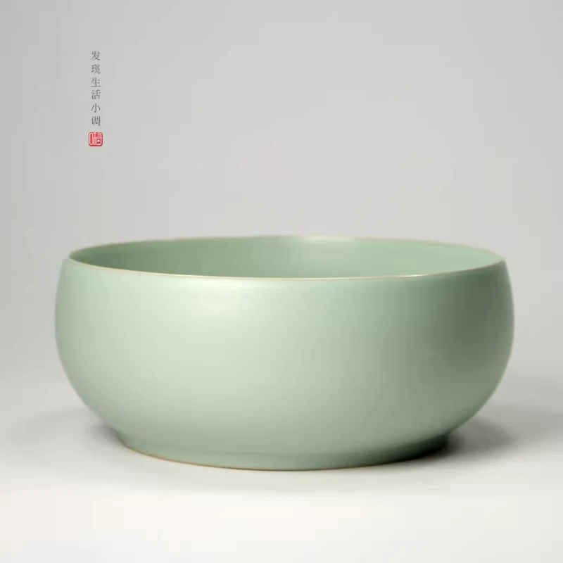 Tianqing Ru kiln tea washing | high-grade authentic handmade Ru porcelain cup washing bowl ceramic kung fu tea set
Tianqing Ru kiln tea washing | high-grade authentic handmade Ru porcelain cup washing bowl ceramic kung fu tea set