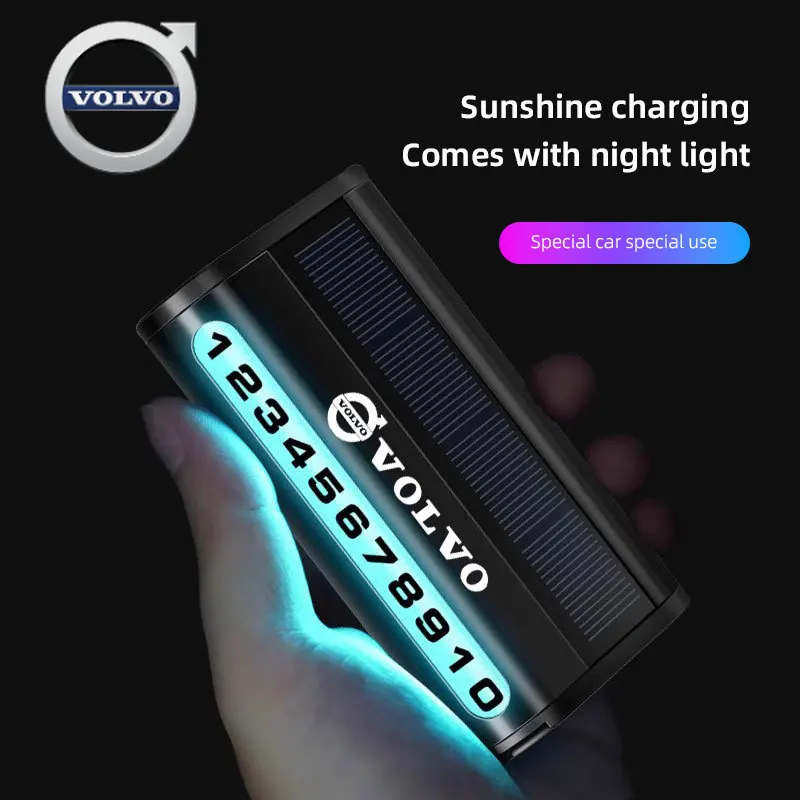 For Volvo Solar Car Phone Number Plate Luminous Auto Temporary Parking Card For Volvo XC90 V90 V60 XC60 V40 EC40 EX40 S80 S60 S9
For Volvo Solar Car Phone Number Plate Luminous Auto Temporary Parking Card For Volvo XC90 V90 V60 XC60 V40 EC40 EX40 S80 S60 S9
