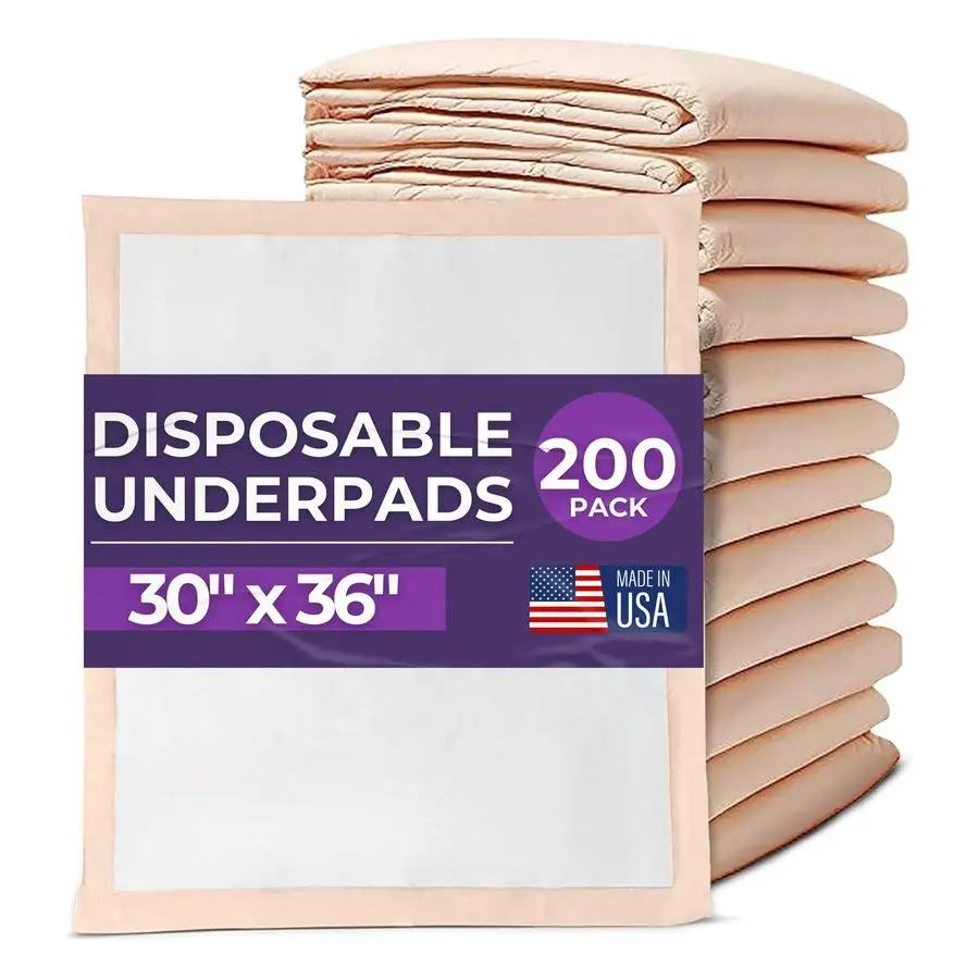 Disposable Chucks Underpads 200 Count, 30 x 36 Highly Absorbent Bed Pads for Incontinence and Senior Care Peach Color Leak Proof
Disposable Chucks Underpads 200 Count, 30 x 36 Highly Absorbent Bed Pads for Incontinence and Senior Care Peach Color Leak Proof