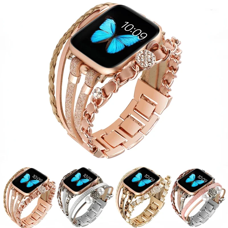 Jewelry+Metal strap For Apple Watch 10 42mm 46mm 9 8 7 45mm 41mm Ultra/2 49mm Exquisite band iWatch 6 5 4 SE 44mm 42mm 40mm Belt
Jewelry+Metal strap For Apple Watch 10 42mm 46mm 9 8 7 45mm 41mm Ultra/2 49mm Exquisite band iWatch 6 5 4 SE 44mm 42mm 40mm Belt