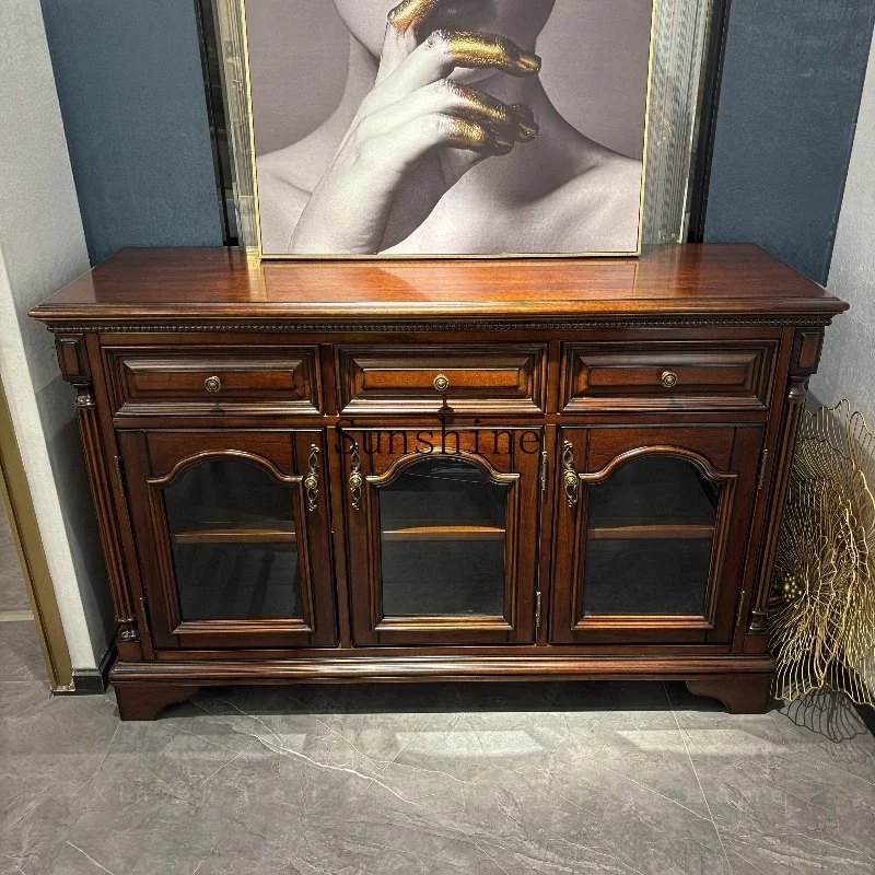 American solid wood dining side furniture storage bedroom wine cabinet simple beauty living room storage
American solid wood dining side furniture storage bedroom wine cabinet simple beauty living room storage