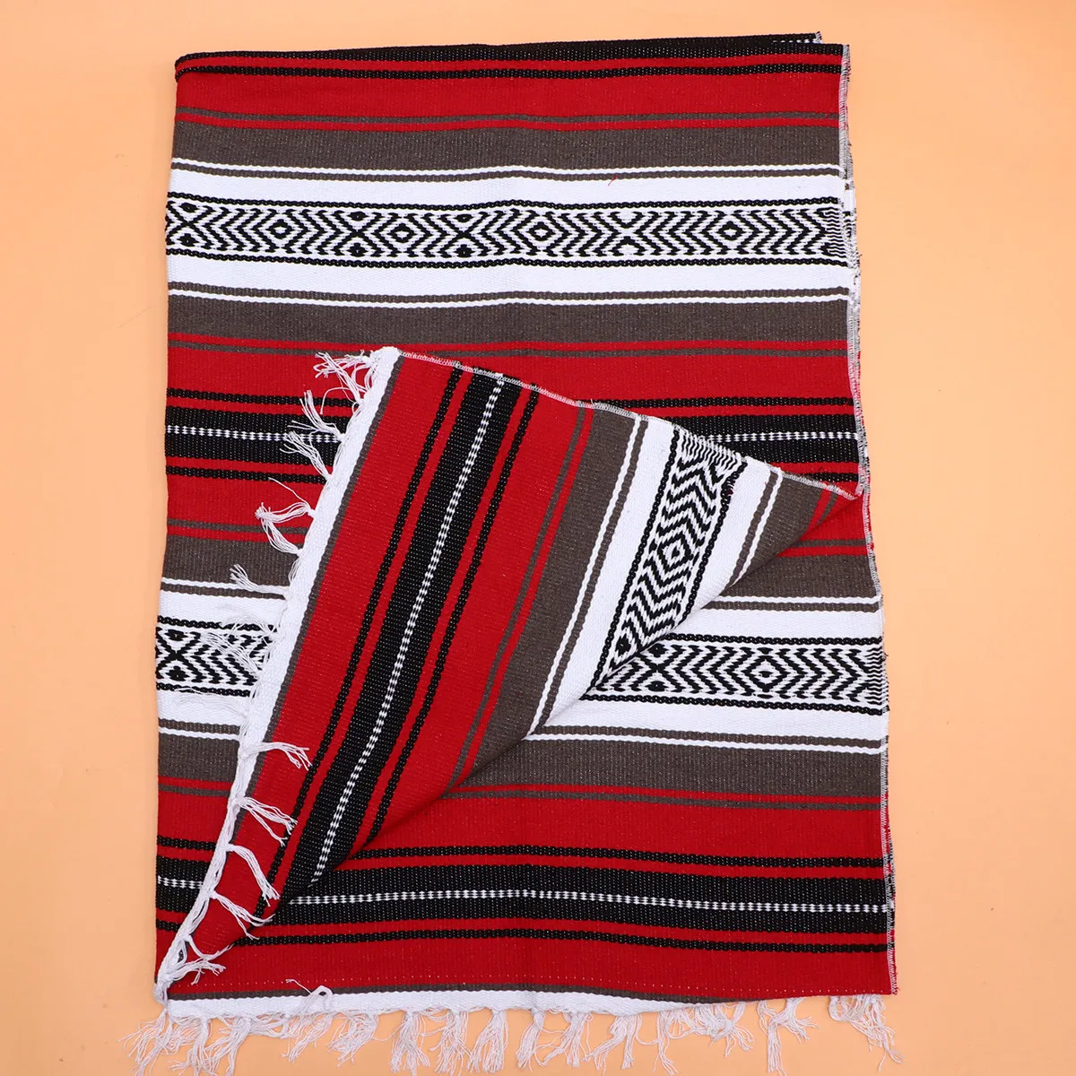 Mexican Blanket Red 130x180cm Comfortable Polyester Cotton Yoga Mat Cape Woven Blanket Sofa Bedroom Car Use Yoga Mat
Mexican Blanket Red 130x180cm Comfortable Polyester Cotton Yoga Mat Cape Woven Blanket Sofa Bedroom Car Use Yoga Mat