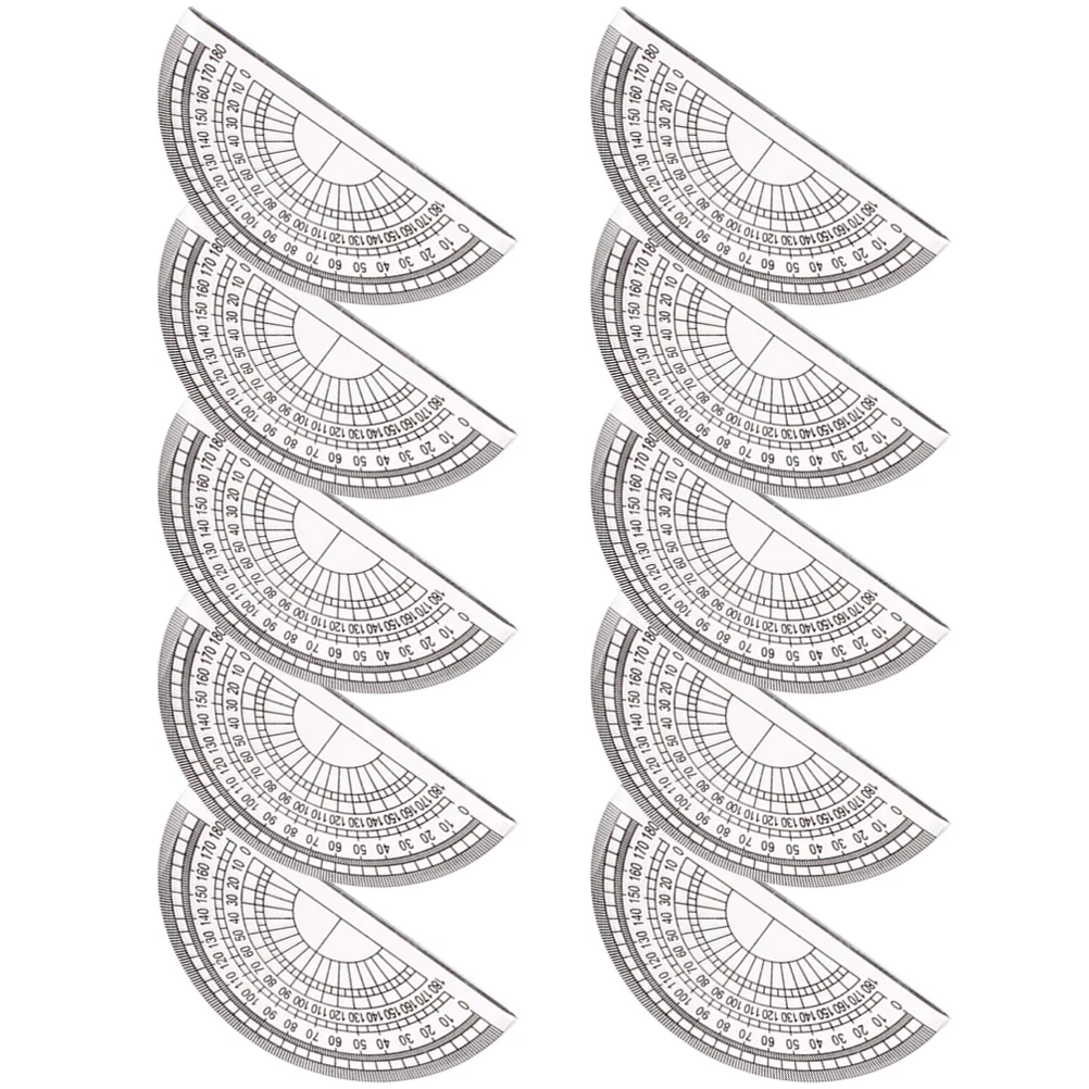 10 Pcs Plastic Protractor Triangle Ruler Half Circle 180 Degrees Clear Scale for School Student Geometry Drafting Tools
10 Pcs Plastic Protractor Triangle Ruler Half Circle 180 Degrees Clear Scale for School Student Geometry Drafting Tools