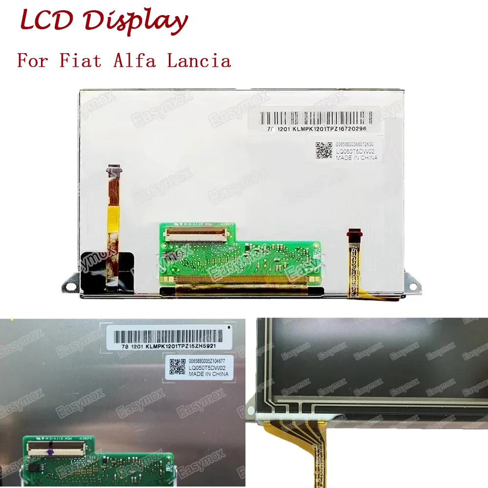 LQ050T5DW02 5 inch LCD Display for Fiat Alfa Lancia Car Navigation GPS Screen Monitor Replacement
LQ050T5DW02 5 inch LCD Display for Fiat Alfa Lancia Car Navigation GPS Screen Monitor Replacement