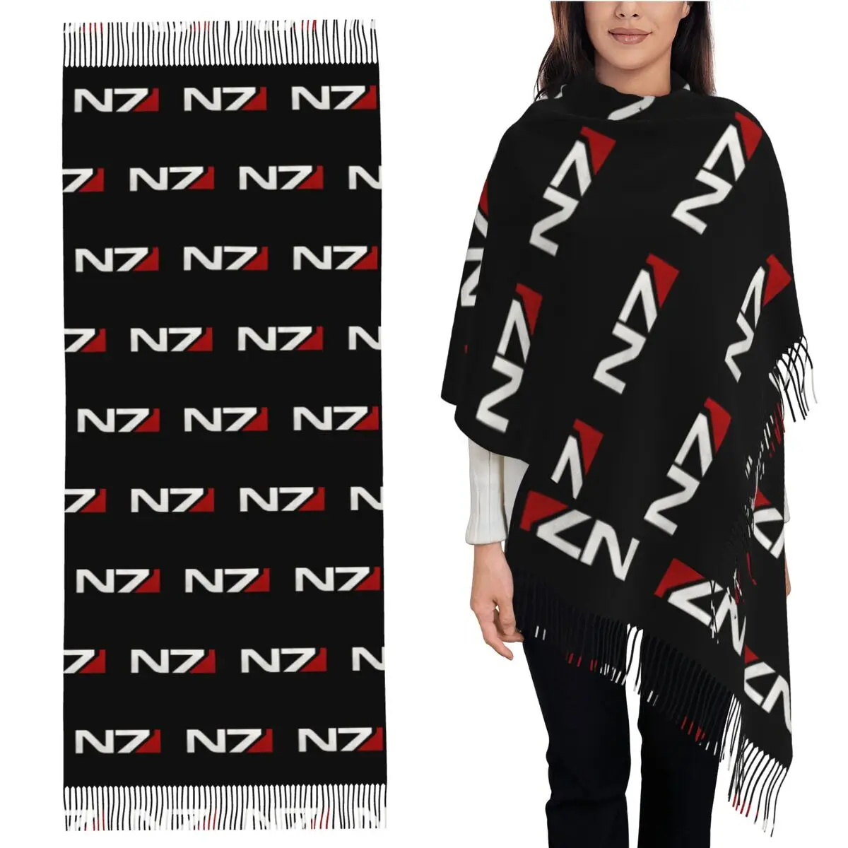 Mass Effect N7 Scarf Tassel Scarves for Women Soft Warm Shawls and Wraps Large Fall Winter Shawl Wrap
Mass Effect N7 Scarf Tassel Scarves for Women Soft Warm Shawls and Wraps Large Fall Winter Shawl Wrap