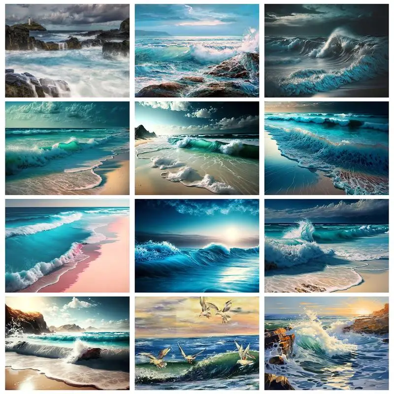 RUOPOTY Painting By Numbers For Adults Kits sea wave Paint kil Decorative paintings Personalized gift
RUOPOTY Painting By Numbers For Adults Kits sea wave Paint kil Decorative paintings Personalized gift