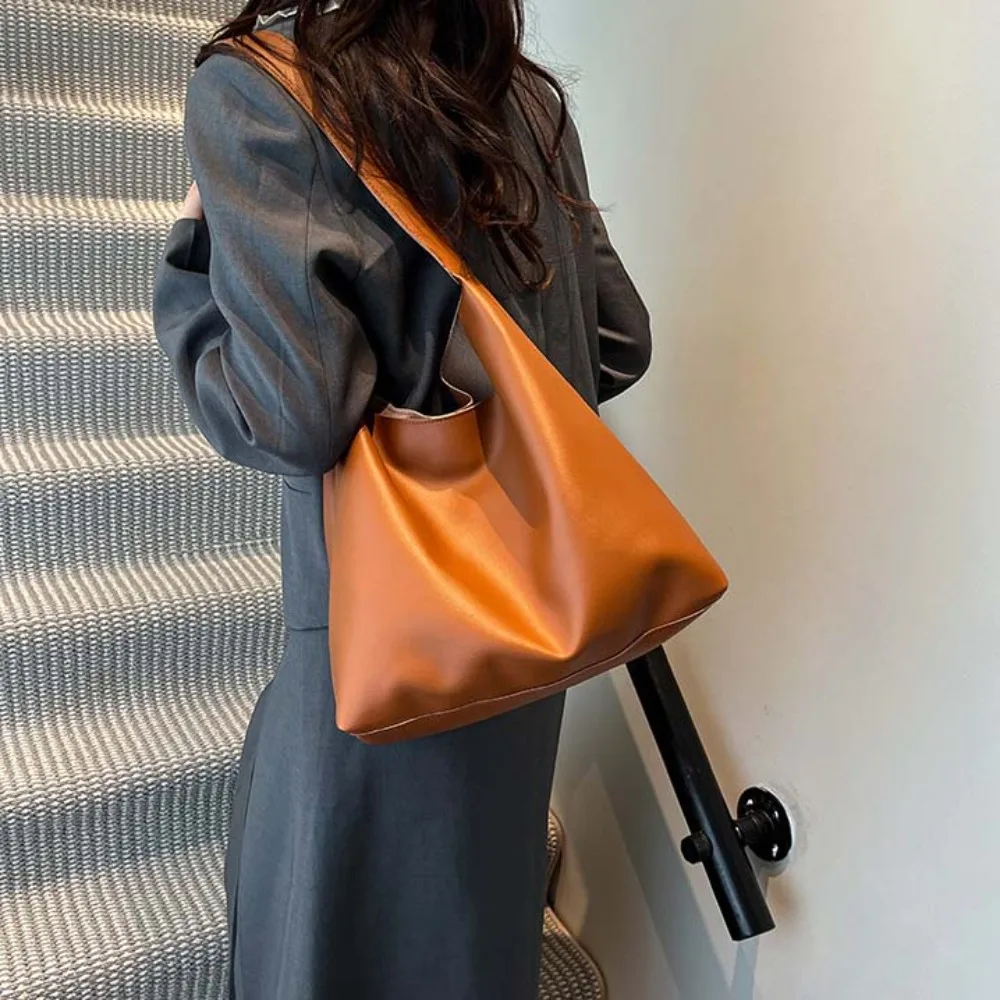 Classic Elegant Soft PU Tote Bag Large Capacity Anti-Splash Water Solid Color Handbag Brown Black French Underarm Bag Work
Classic Elegant Soft PU Tote Bag Large Capacity Anti-Splash Water Solid Color Handbag Brown Black French Underarm Bag Work