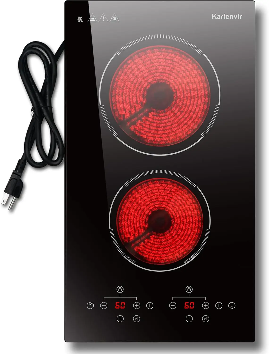 2 Burner Electric Cooktop, 110v Electric Stove with Plug, 12 Inch Countertop & Built-In Portable Electric Stove, 9 Levels
2 Burner Electric Cooktop, 110v Electric Stove with Plug, 12 Inch Countertop & Built-In Portable Electric Stove, 9 Levels