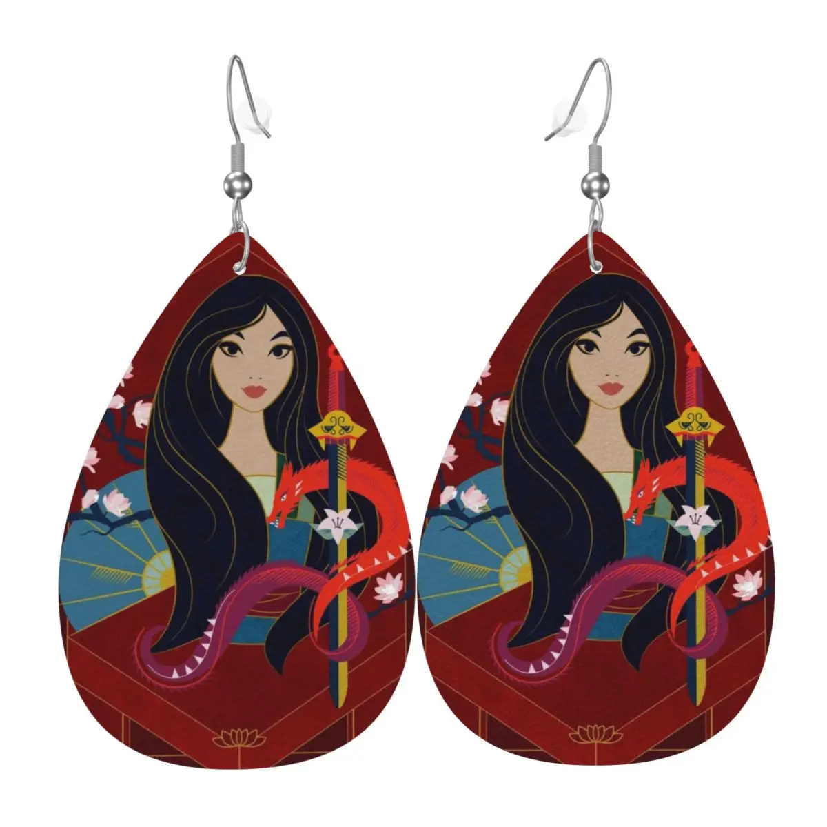 Custom Mulan Princess Leather Teardrop Earrings for Women Leather Earrings Fashion Lightweight for Parties Holidays
Custom Mulan Princess Leather Teardrop Earrings for Women Leather Earrings Fashion Lightweight for Parties Holidays