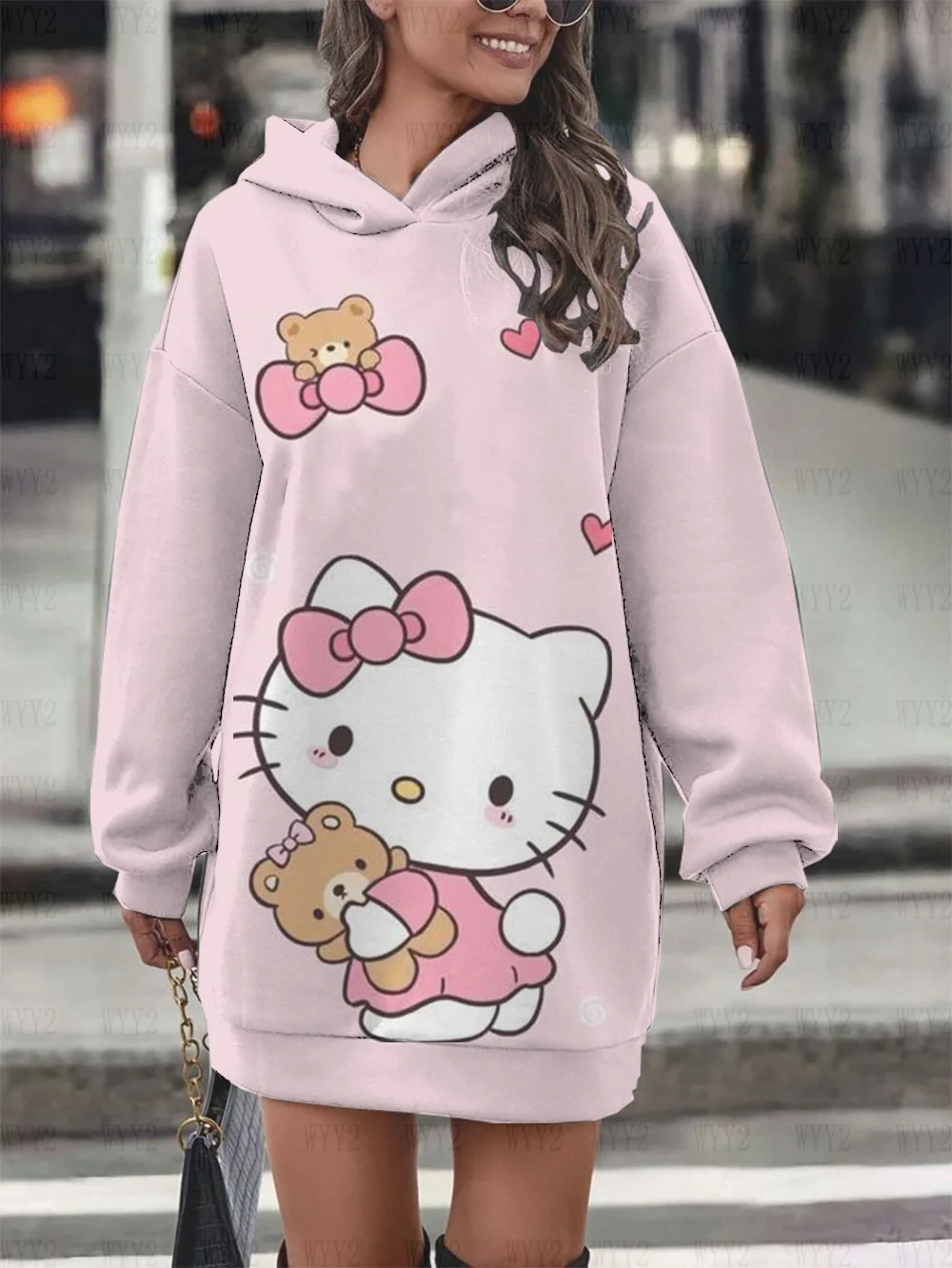 2025 new women's long sleeve party dress hooded dress Hello Kitty print fashion street autumn and winter loose pullover hoodie
2025 new women's long sleeve party dress hooded dress Hello Kitty print fashion street autumn and winter loose pullover hoodie
