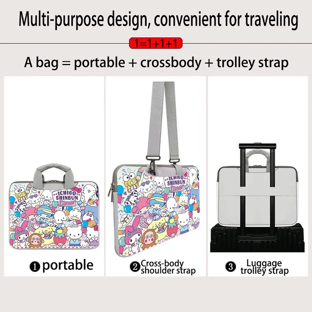 Anime Hello Kitty Kurome Waterproof Universal Laptop Bag Cover 12 13 14 15 15.6 16 Inch for Macbook Computer Handbag Briefcase
Anime Hello Kitty Kurome Waterproof Universal Laptop Bag Cover 12 13 14 15 15.6 16 Inch for Macbook Computer Handbag Briefcase