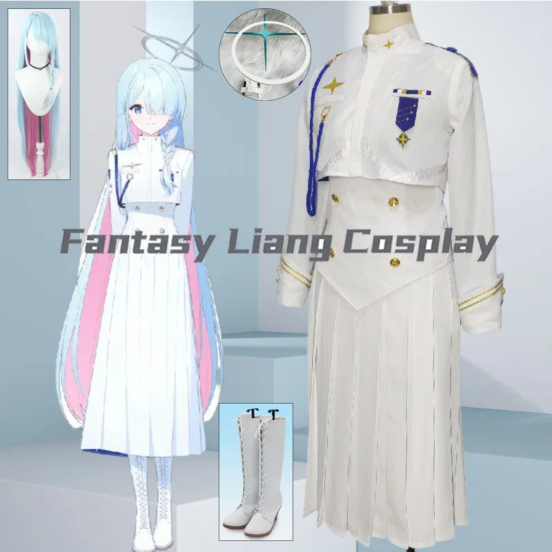 Anime Blue Archive General Student Council President Arona Cosplay Costume Wig Shoes Full Sets Halloween Carnival Party Outfits
Anime Blue Archive General Student Council President Arona Cosplay Costume Wig Shoes Full Sets Halloween Carnival Party Outfits