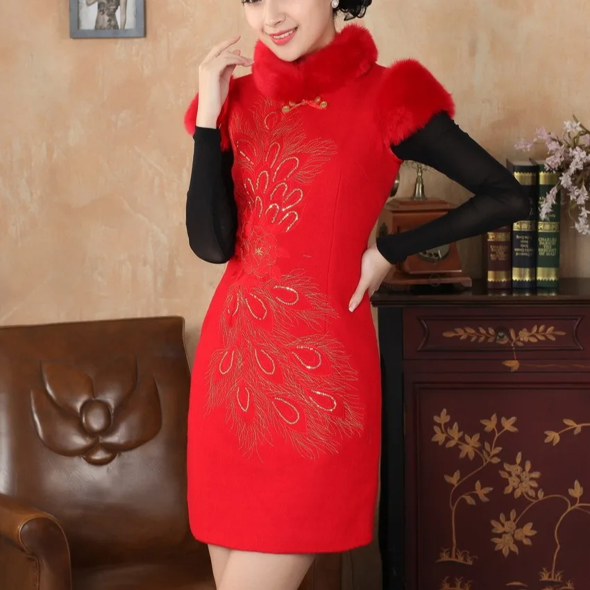 Winter Suit New Year Celebration Women's Cheongsam
Winter Suit New Year Celebration Women's Cheongsam