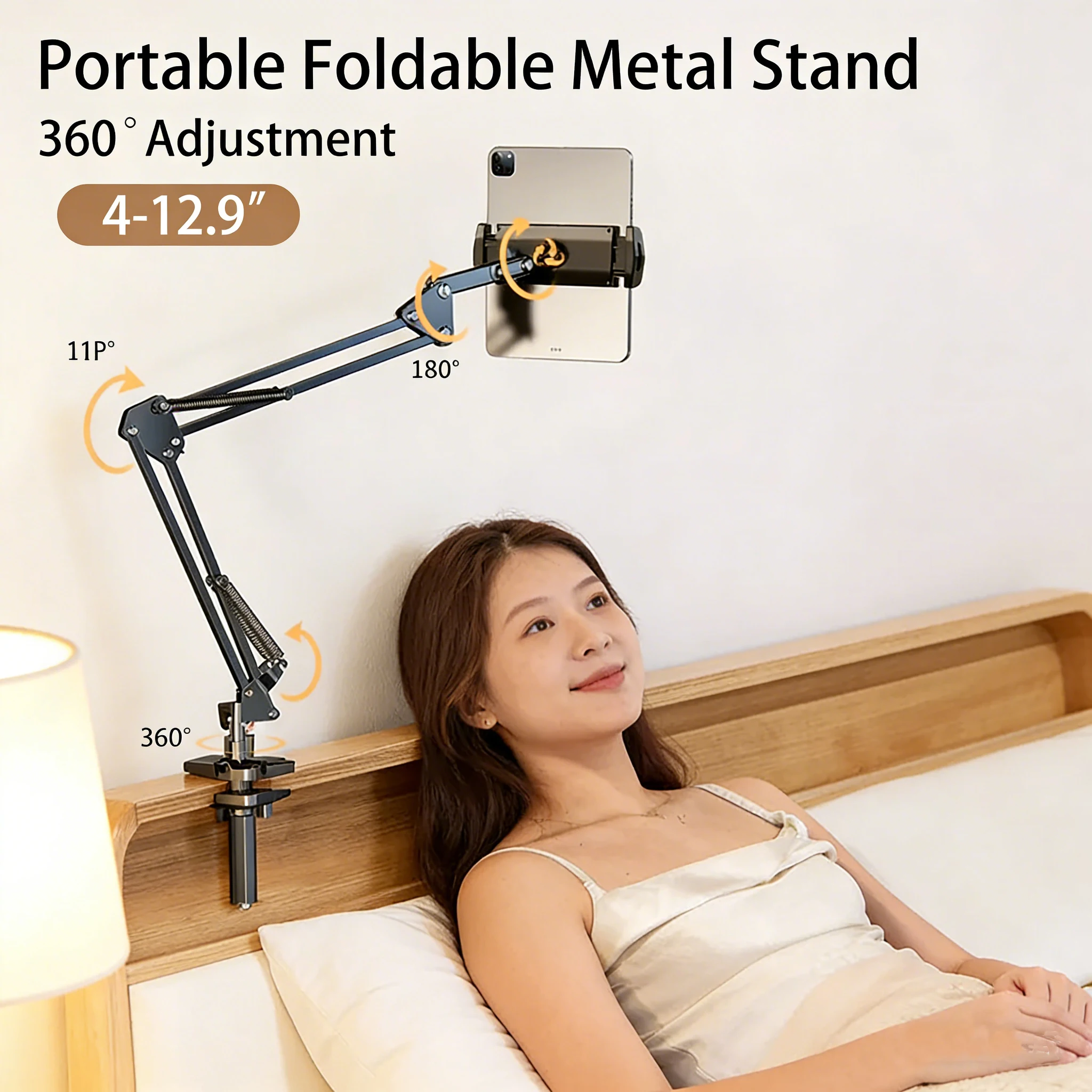 4-12.9" Rotatable Metal Tablet Phone Stand, 180° Adjustable Long Arm Holder for iPad iPhone Huawei Samsung Xiaomi
4-12.9" Rotatable Metal Tablet Phone Stand, 180° Adjustable Long Arm Holder for iPad iPhone Huawei Samsung Xiaomi