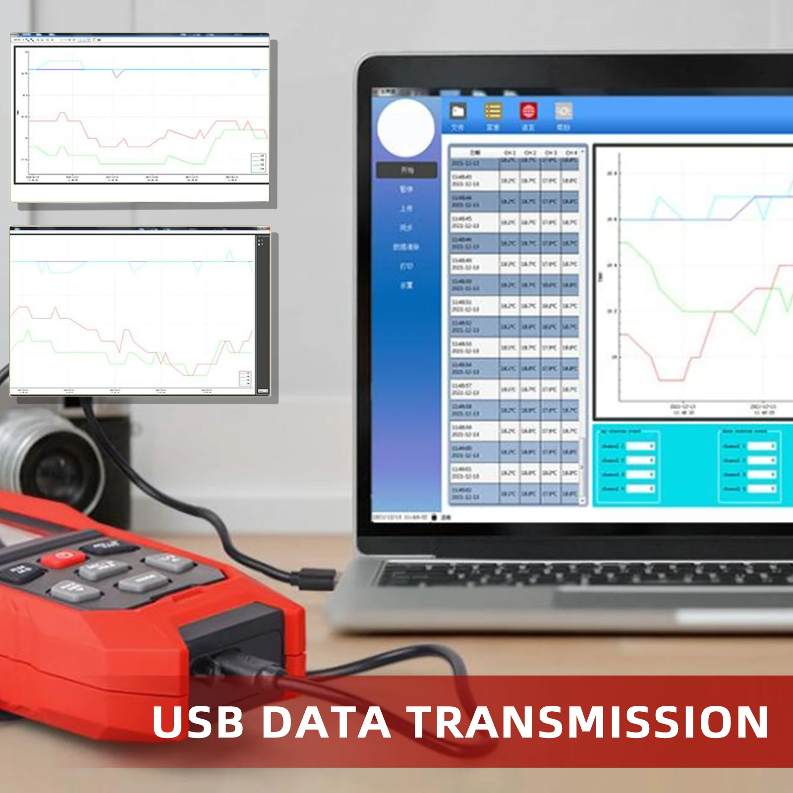 TA612C 4-Channel Thermocouple Thermometer K/J Type -200~1372℃ Data Logger 9999 Records Alarm High Accuracy
TA612C 4-Channel Thermocouple Thermometer K/J Type -200~1372℃ Data Logger 9999 Records Alarm High Accuracy