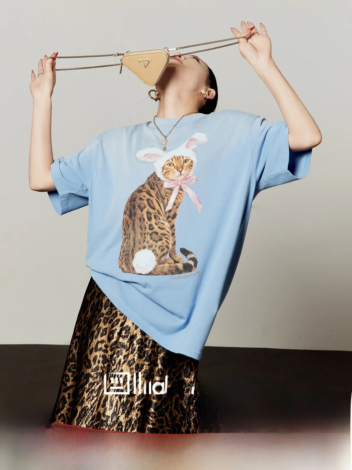 Washed Blue Leopard Print T-Shirt Women's Summer New Loose Slimming Short Sleeve Casual Style Universal Fit Short Sleeve
Washed Blue Leopard Print T-Shirt Women's Summer New Loose Slimming Short Sleeve Casual Style Universal Fit Short Sleeve