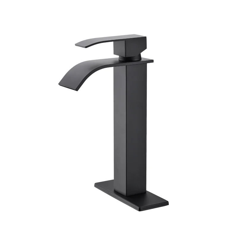 Waterfall Spout Single Handle Bathroom Sink Faucet
Waterfall Spout Single Handle Bathroom Sink Faucet