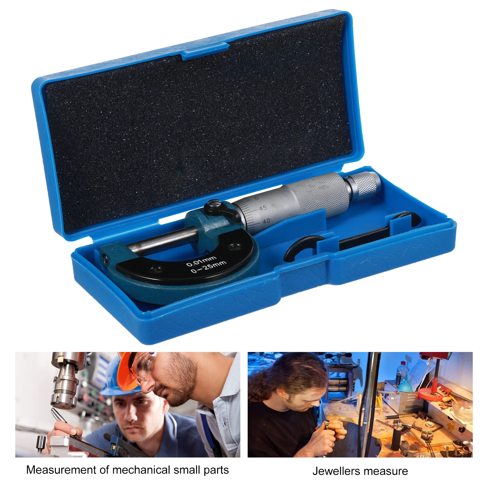 1pc Outside Micrometer Caliper Measuring Tool 0-25Mm Metric Precision Screw Micrometer Outer Diameter Thickness Gauge
1pc Outside Micrometer Caliper Measuring Tool 0-25Mm Metric Precision Screw Micrometer Outer Diameter Thickness Gauge