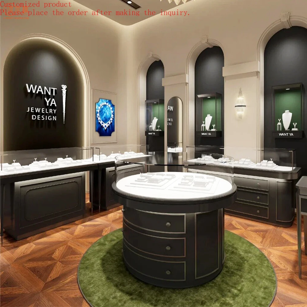 Custom.American Vintage Style Jewellery Shop Showcase Designs Luxury Jewellery Counters High-Quality Artifact Displays Custom
Custom.American Vintage Style Jewellery Shop Showcase Designs Luxury Jewellery Counters High-Quality Artifact Displays Custom