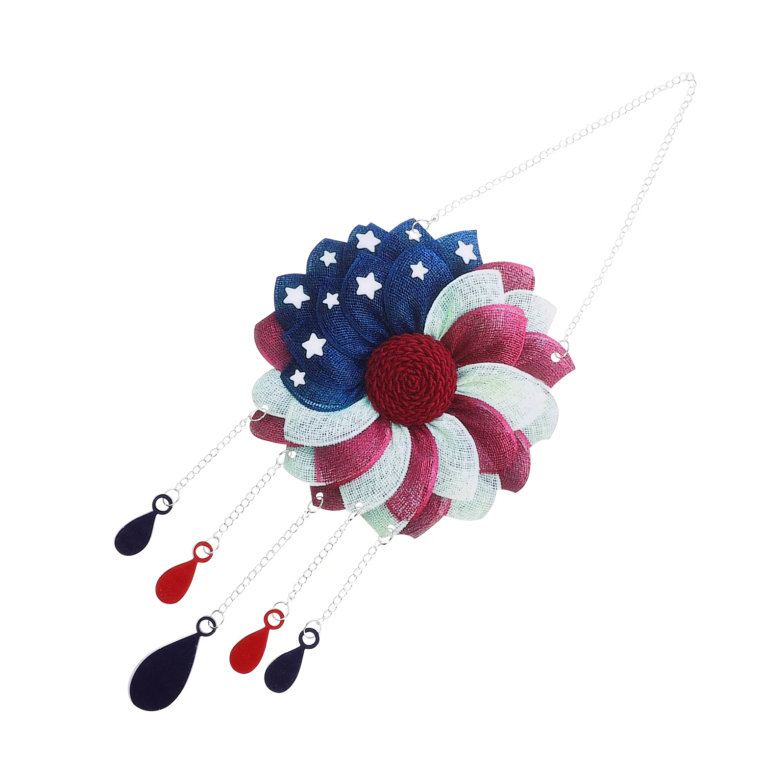 Patriotic Wind Chime USA Flag Decor Holiday Pendant Floral Independence Supplies Memorial Day nament Labor Day Wreath
Patriotic Wind Chime USA Flag Decor Holiday Pendant Floral Independence Supplies Memorial Day nament Labor Day Wreath